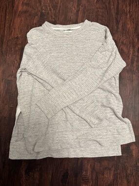 aerie Gray Ribbed Women's Sweatshirt Top
